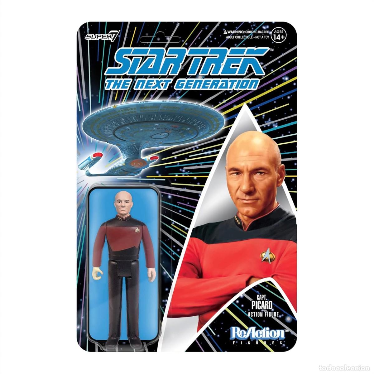 Figuras de acci&oacute;n: Figura de acci&oacute;n SUPER7 del Capit&aacute;n Jean-Luc Picard. Startrek