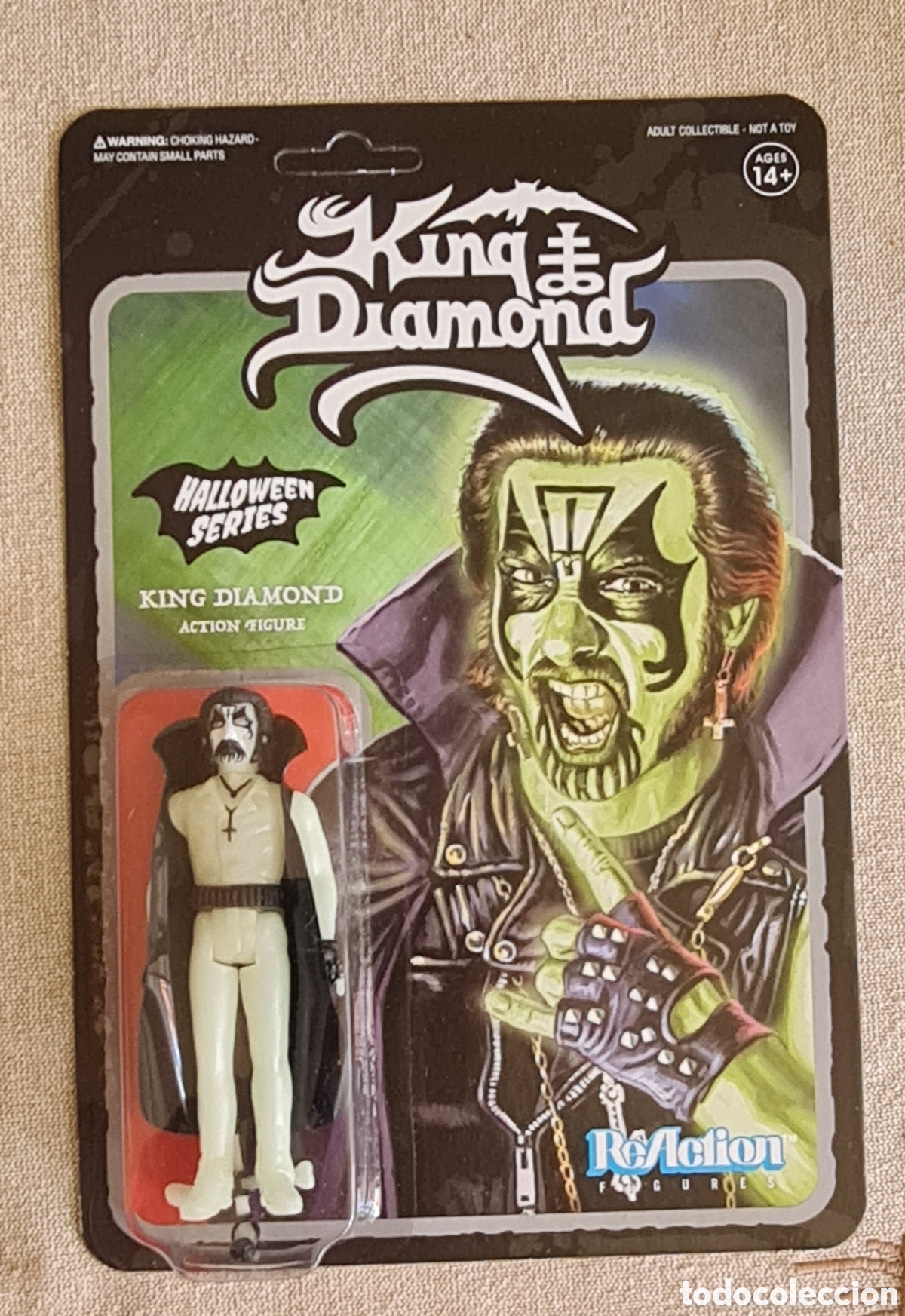 Figuras de a&ccedil;&atilde;o: King Diamond Glow Halloween Series Reaction Super7