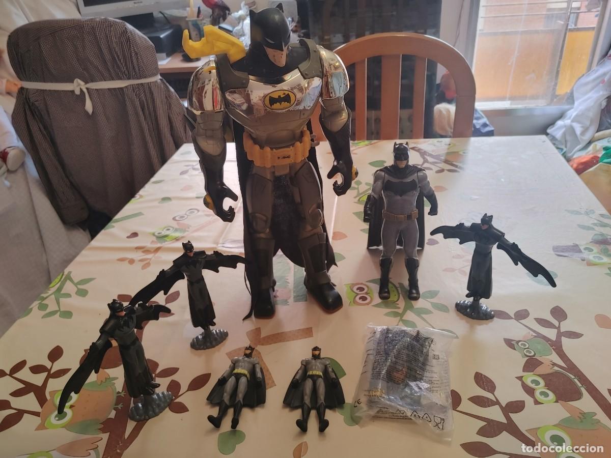Figuras de acci&oacute;n: lote de 8 mu&ntilde;ecos batman,1 precintado,miden 11-15-22 y 39 ctm