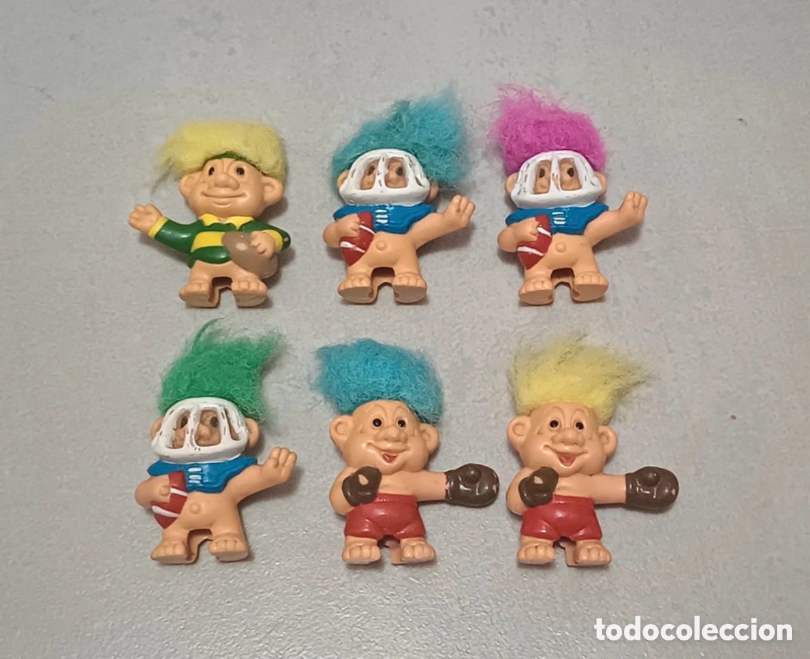 Figuras de acci&oacute;n: Lote 6 figuras mu&ntilde;ecos Trolls o Troll, a&ntilde;os 80-90