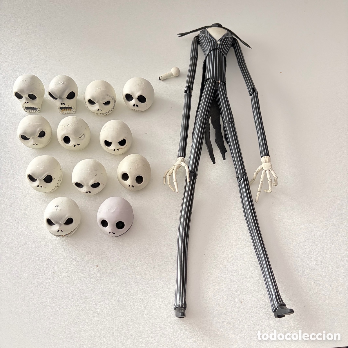 Figuras de acci&oacute;n: figura mu&ntilde;eco jack skellington neca deluxe pesadilla antes de navidad 2005 12 cabezas