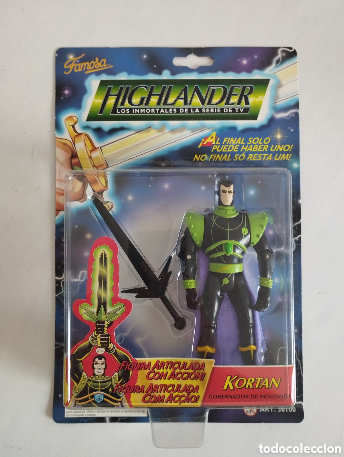 Figuras de acci&oacute;n: HIGHLANDER KORTAN LOS INMORTALES SERIE DE T.V. BLISTER SIN ABRIR FAMOSA