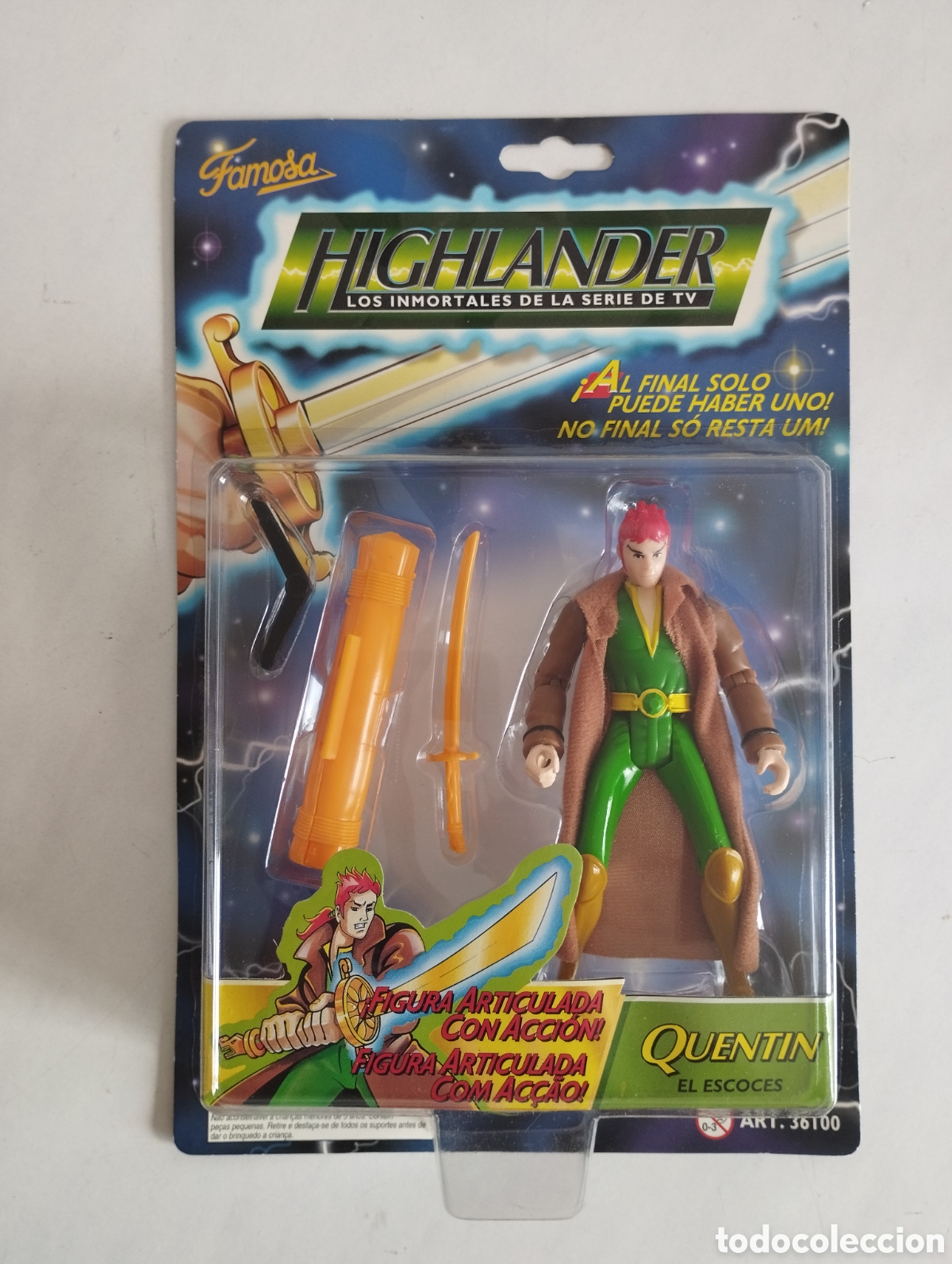 Figuras de acci&oacute;n: HIGHLANDER QUENTIN LOS INMORTALES SERIE DE T.V. BLISTER SIN ABRIR FAMOSA