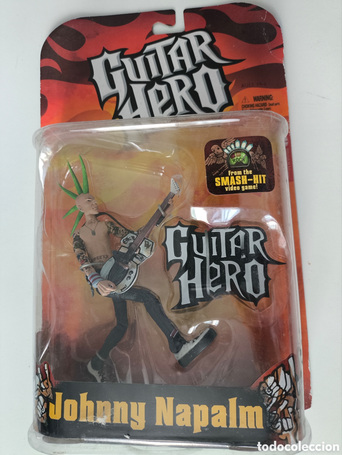 Figuras de acci&oacute;n: Figura Johnny napalm (pelo verde) guitar hero mcfarlane toys nuevo