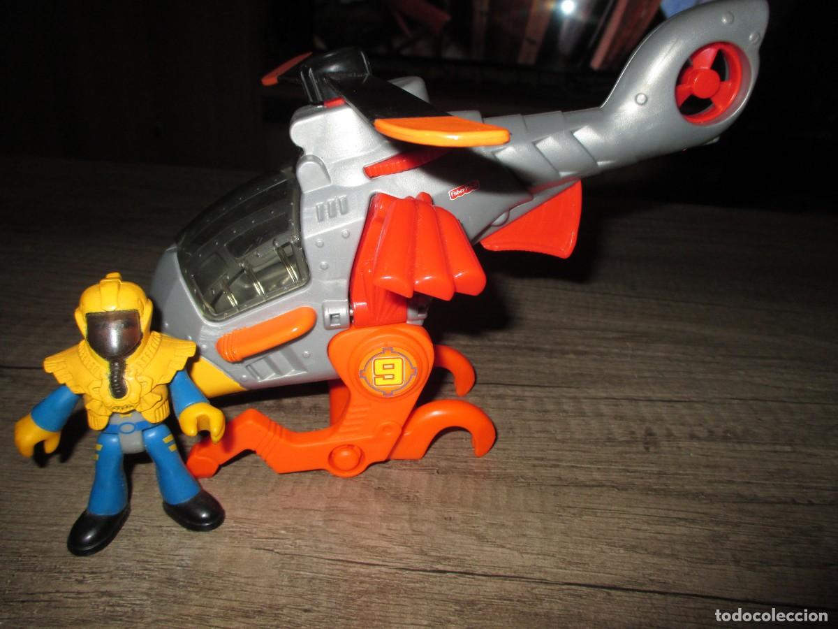 Actionfiguren: 867-Helic&oacute;ptero Halc&oacute;n Imaginext Sky Racers (Fisher-Price) + Piloto