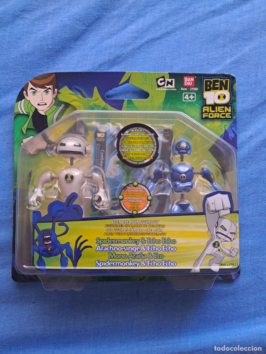 Figuras de acci&oacute;n: FIGURAS DE ACCION DE BEN 10 ALIEN FORCE &rdquo;MONO ARA&Ntilde;A Y ECO&rdquo; MARCA BANDAI