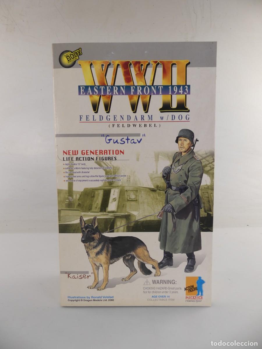 Figurines d'action: FIGURA DE ACCION DRAGON REF: 70037 WWII FELDGENDARM -DOG - GUSTAV