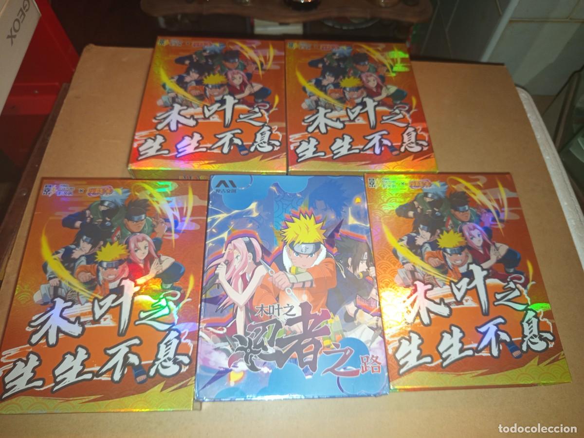 Figuras de acci&oacute;n: Lote de cajas vacias de sobres de cartas coleccionables de Naruto (Naruto Moji / Road of Kon
