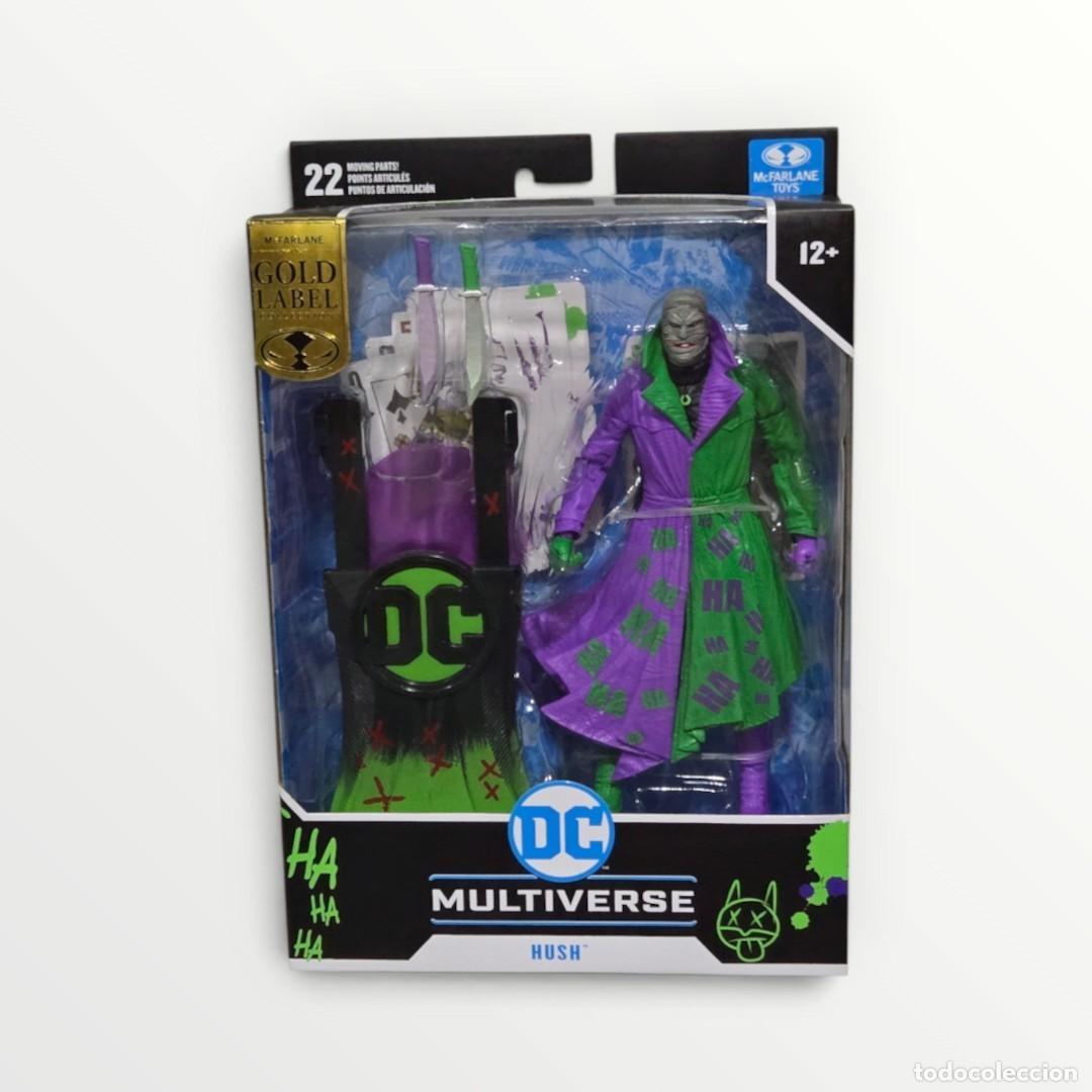 Figuras de acci&oacute;n: Figura de acci&oacute;n de DC Multiverse, personaje Hush. Edici&oacute;n Gold Label.