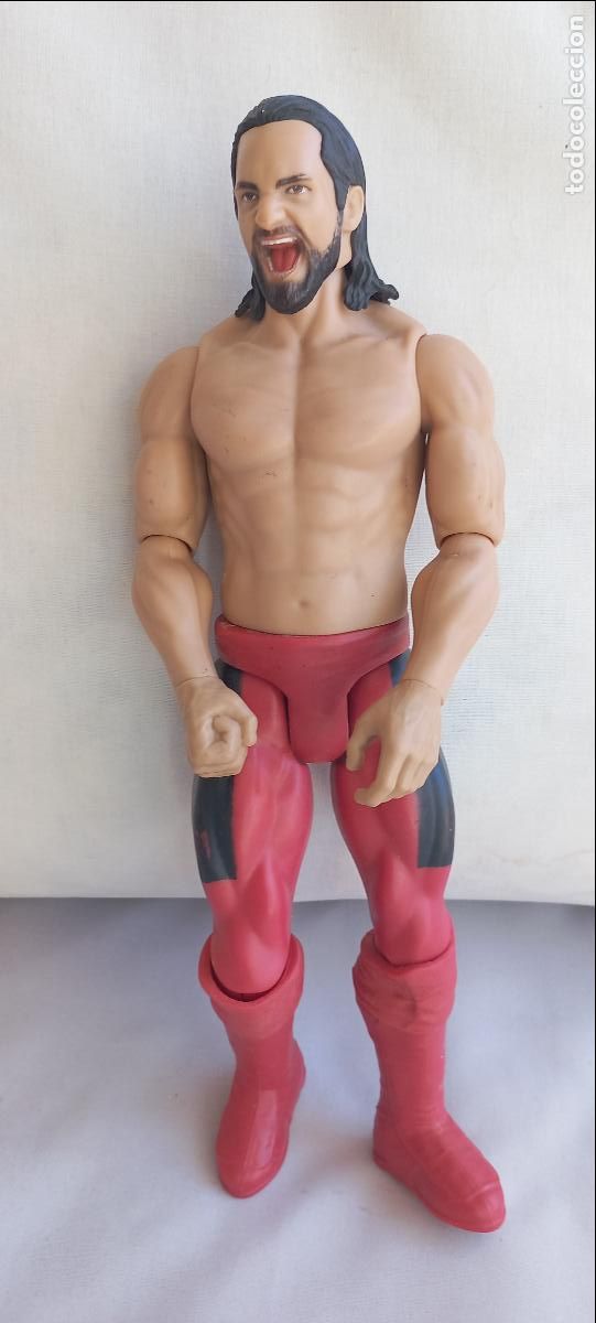Figuras de acci&oacute;n: Figura de acci&oacute;n Seth Rollins de la WWE de 30 cm, fabricada por Mattel 2018. Luchador