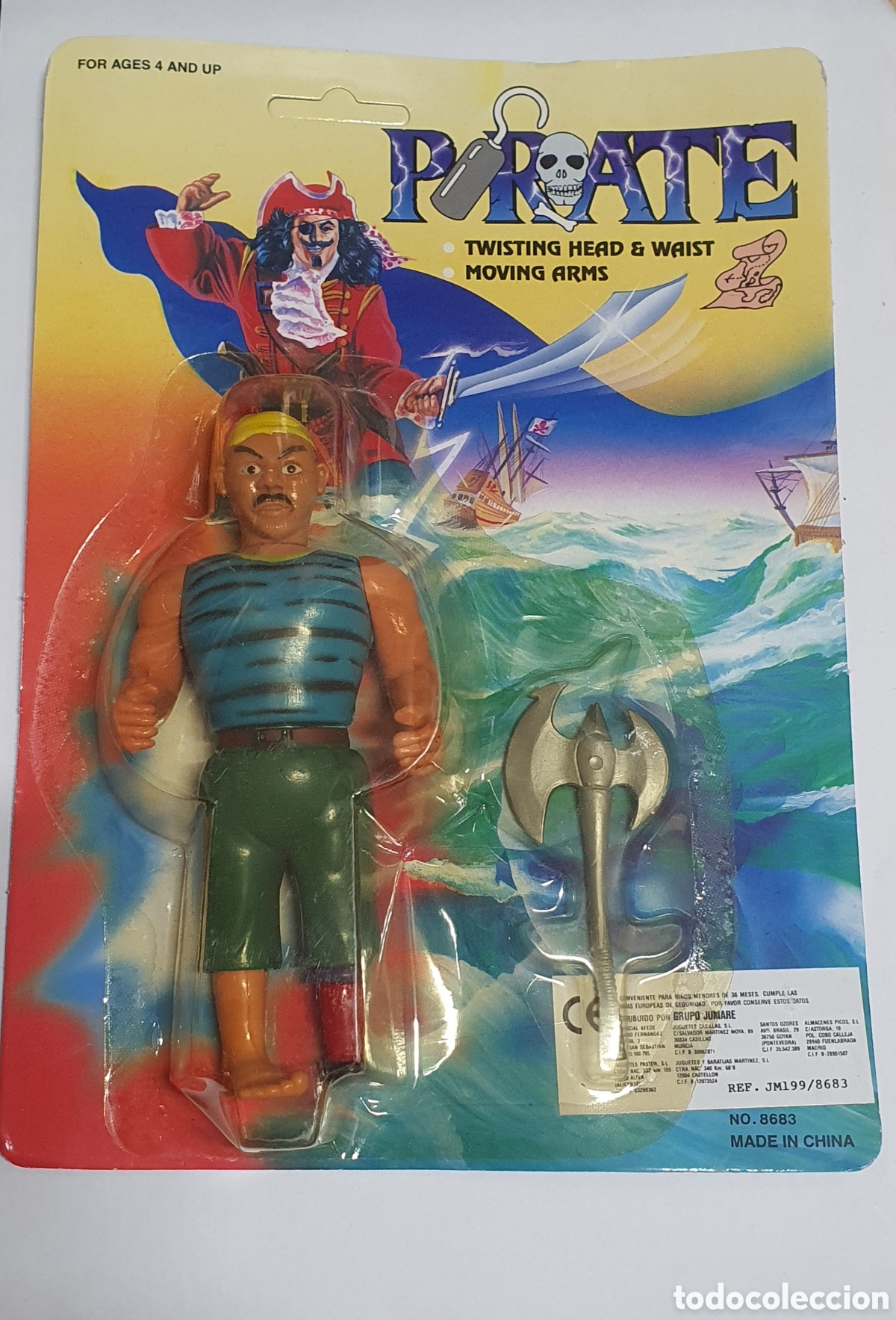 Figuras de acci&oacute;n: Figura Pirata pata palo en su blister a&ntilde;os 80 nuevo y precintado