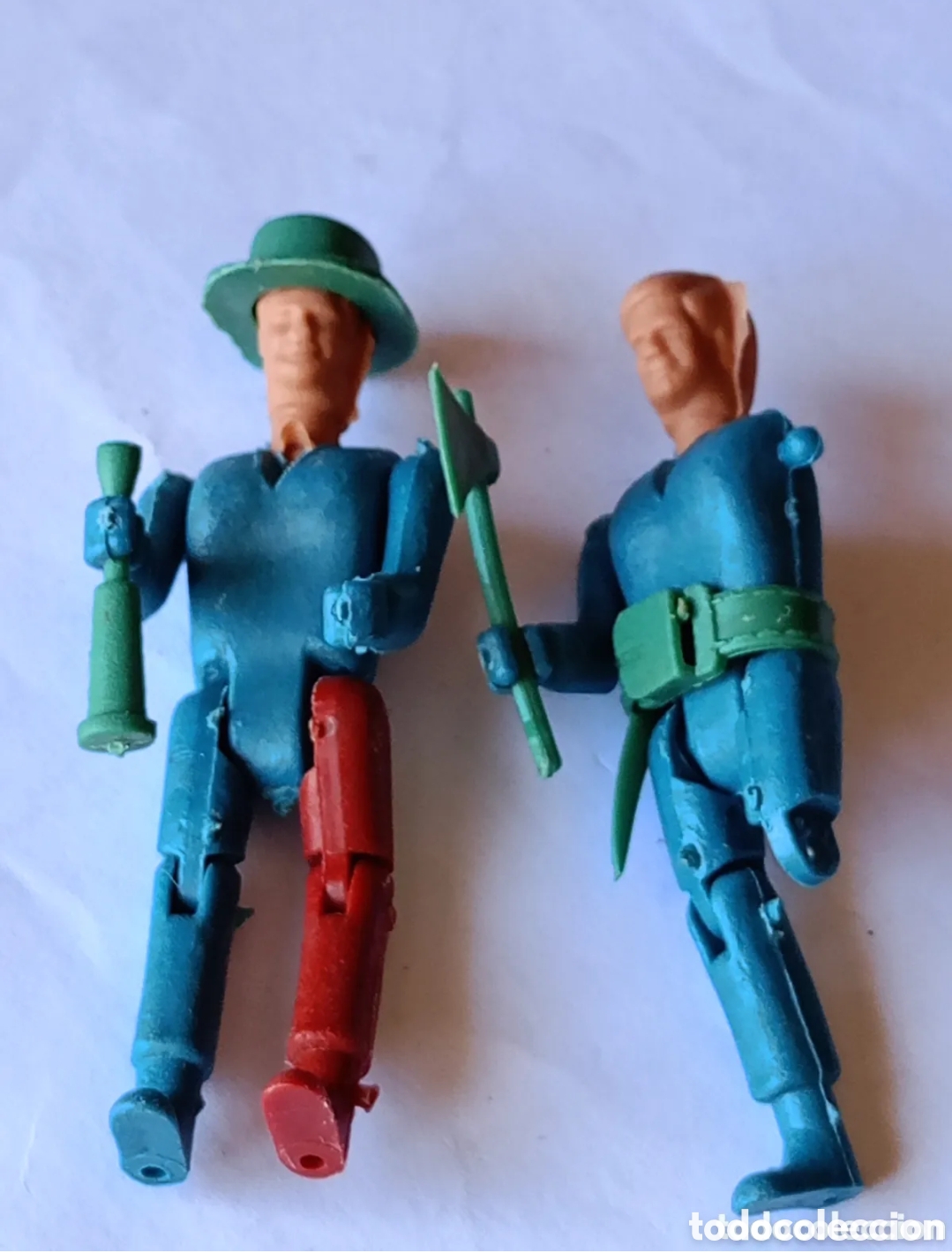 Figuras de acci&oacute;n: Lote de dos mu&ntilde;ecos de montaplex a&ntilde;os 70
