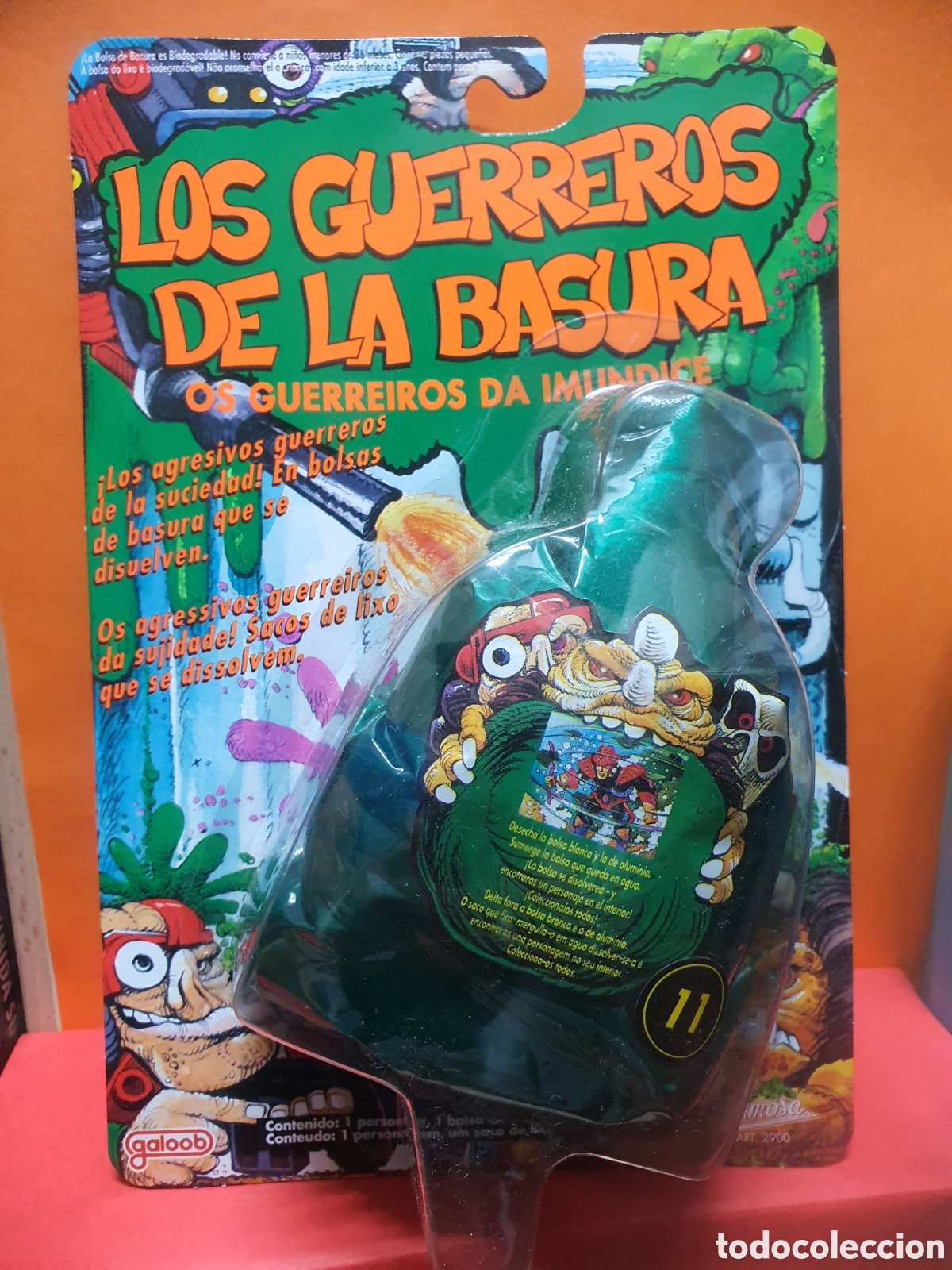 Figuras de acci&oacute;n: Los guerreros de la basura, blister n&deg; 11 nuevo y precintado a&ntilde;o 1991, Galoob Famosa