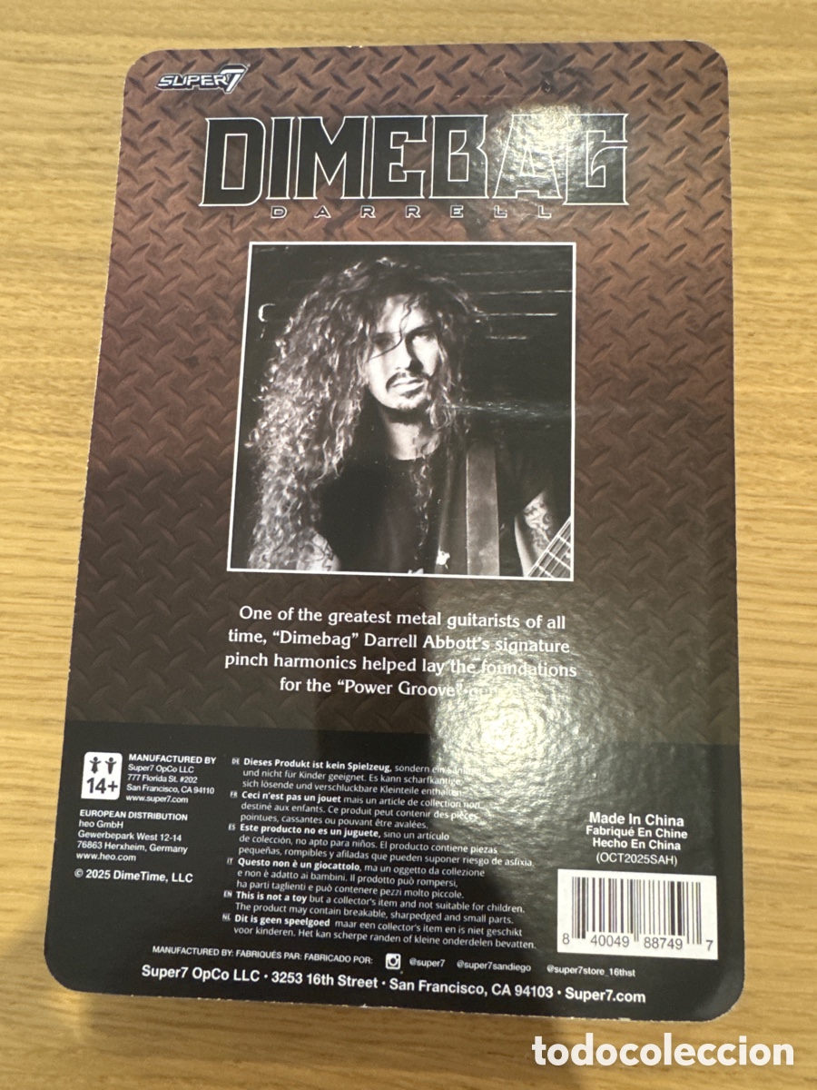 Figuras de acci&oacute;n: Figura Dimebag Darrell ReAction Super7 - Foto 2