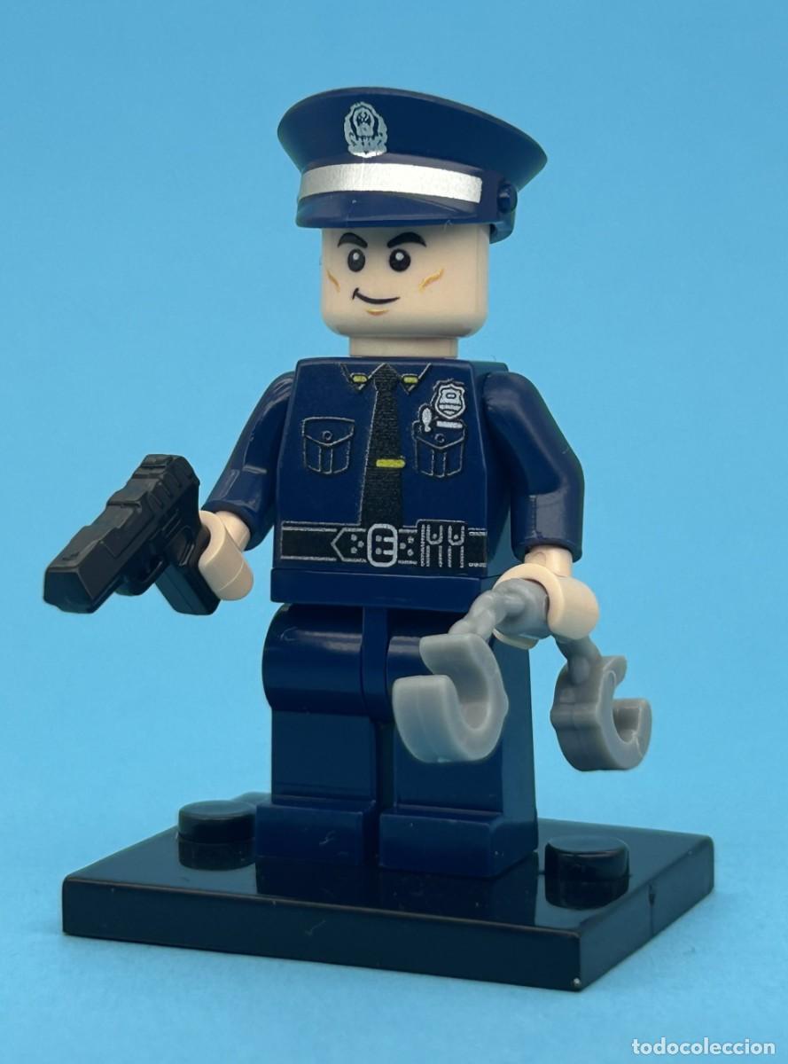 Figuras de acci&oacute;n: Pol&iacute;cia com Pistola e Algemas (Cidade) Minifigura Figura Minifigure Figure Minifig Figurine Mu&ntilde;eco