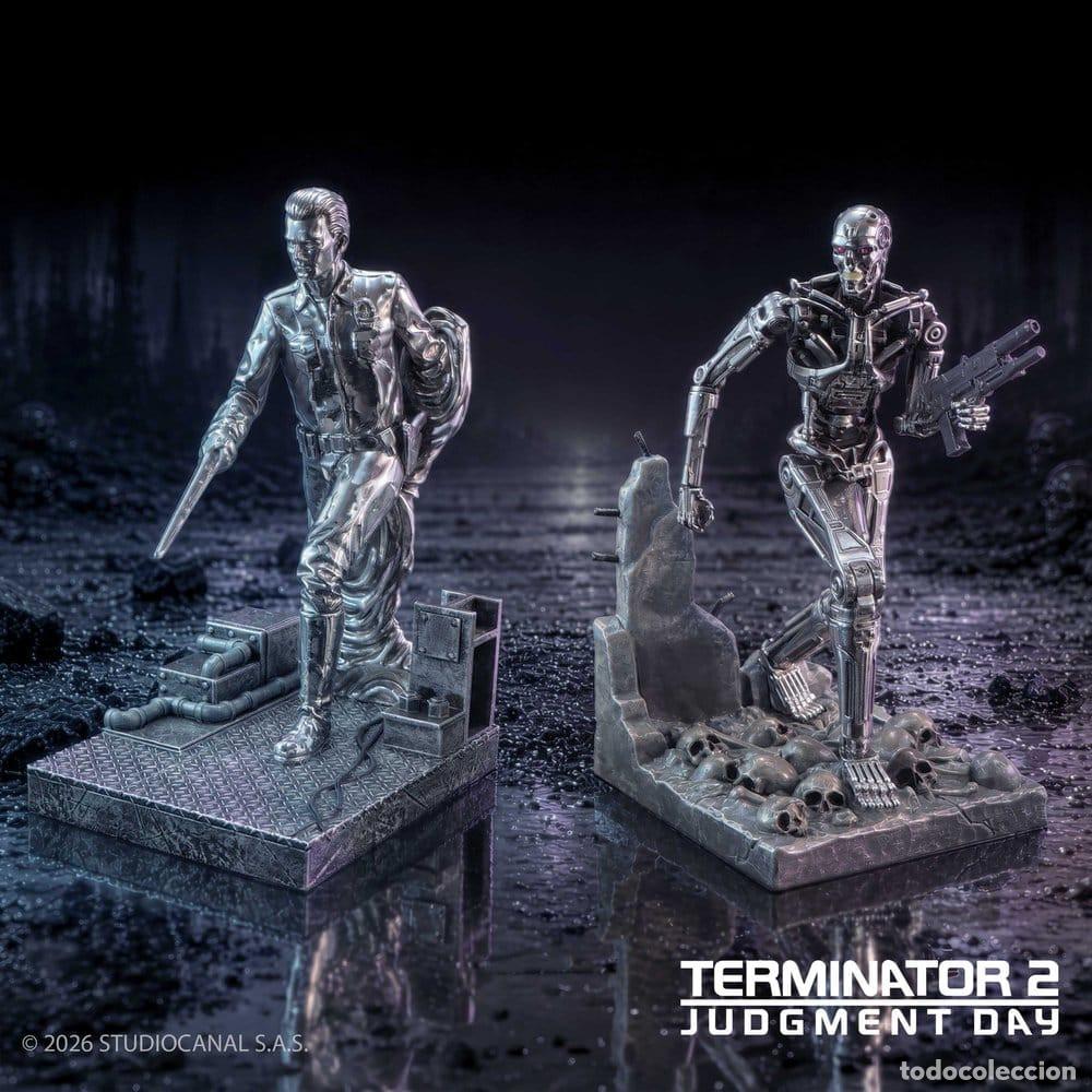 Figuras de acci&oacute;n: Terminator 2 Sujetalibros T-1000 vs T-800 - Nemesis Now