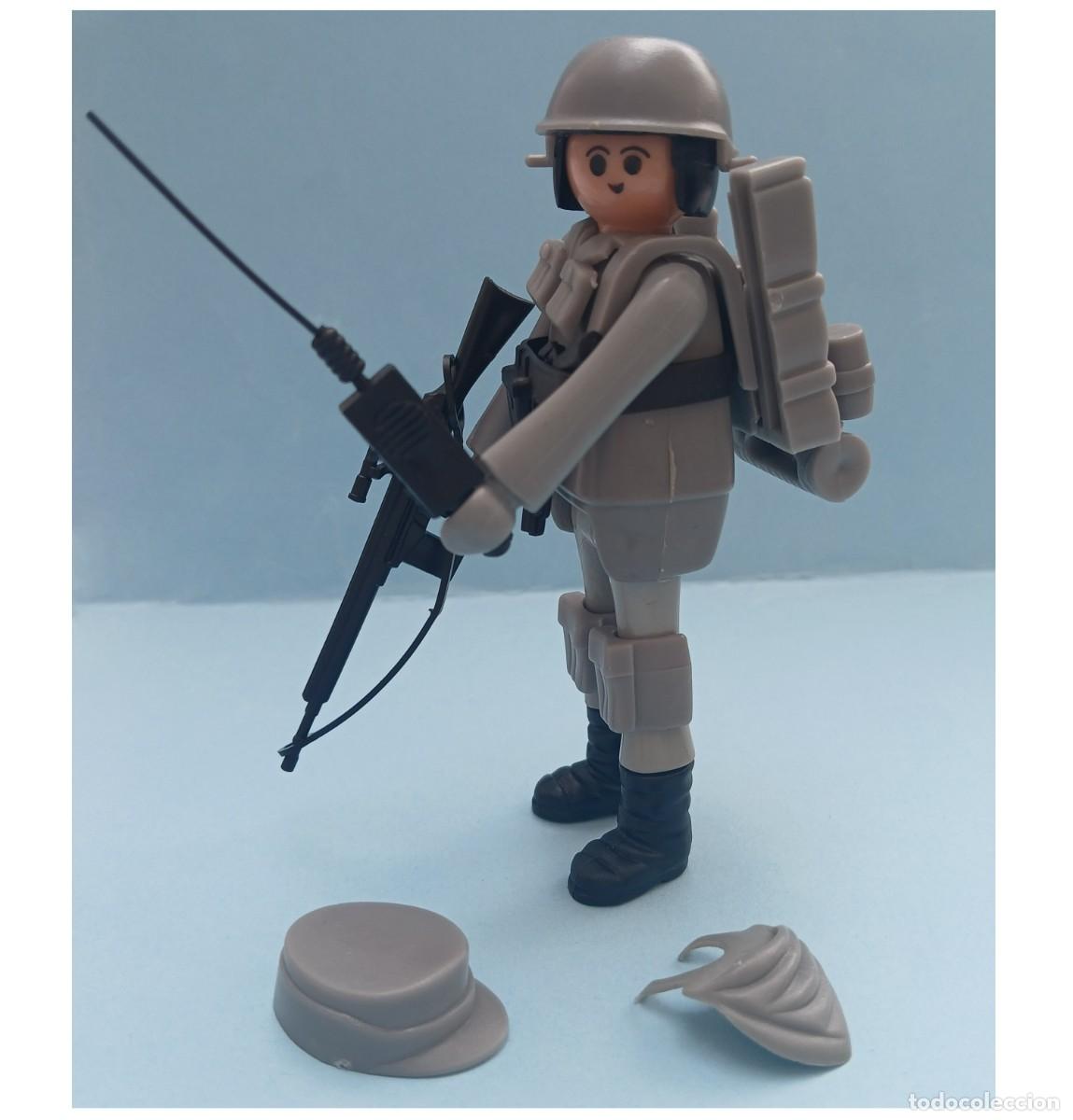Figuras de a&ccedil;&atilde;o: Play big (Playbig), Play Kit o Cefa Boys. Equipo Militar. Soldado gris