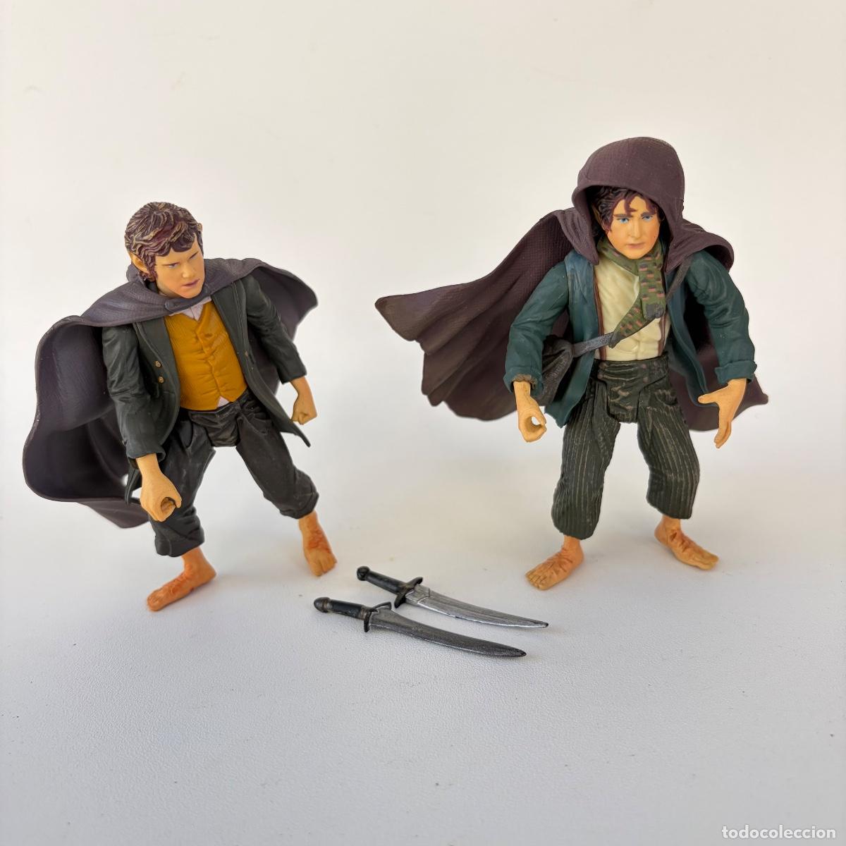 Figuras de acci&oacute;n: figura mu&ntilde;ecos Merry y Pippin El Se&ntilde;or de los Anillos Toy Biz 2002