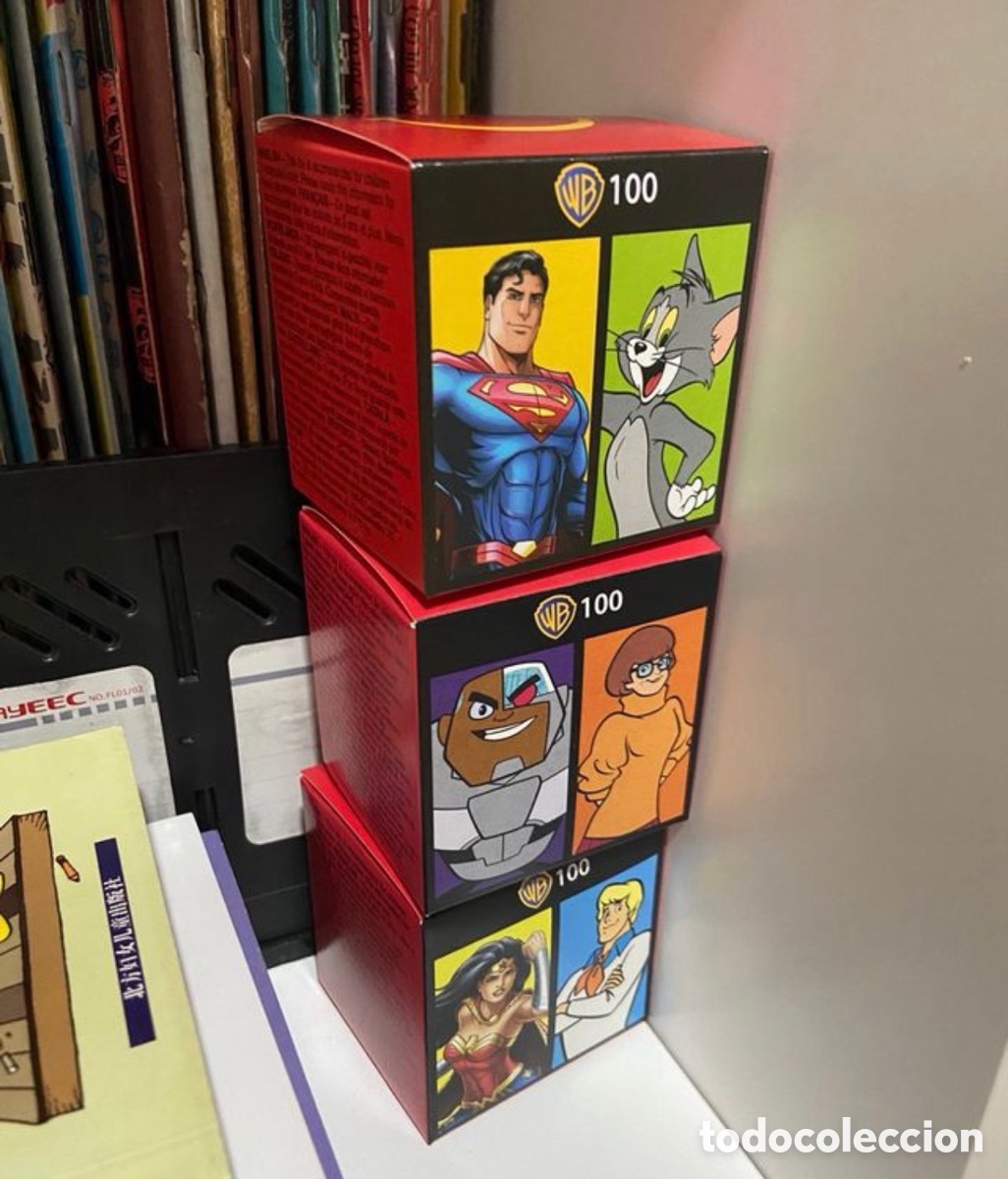 Figuras de acci&oacute;n: Lote juguetes mcdonalds happy metal dc warner bros Superman Scooby doo Tom y Jerry