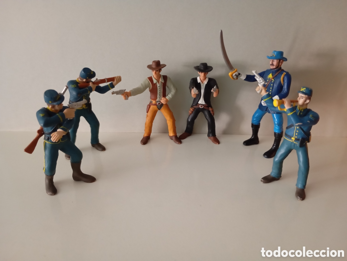 Action Figures: Comansi y Simba Soldados Federales Vaqueros Lejano Oeste CMS 11 # figuras soldaditos pvc Simbo