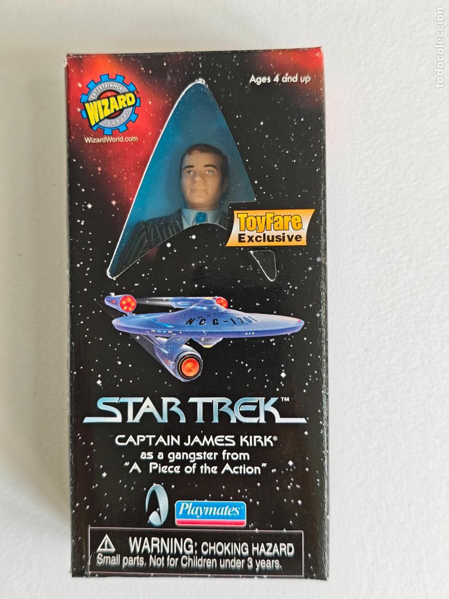 Figuras de a&ccedil;&atilde;o: Figura Star Trek Captain James T Kirk Gangster ToyFare Exclusive Playmates Piece Action
