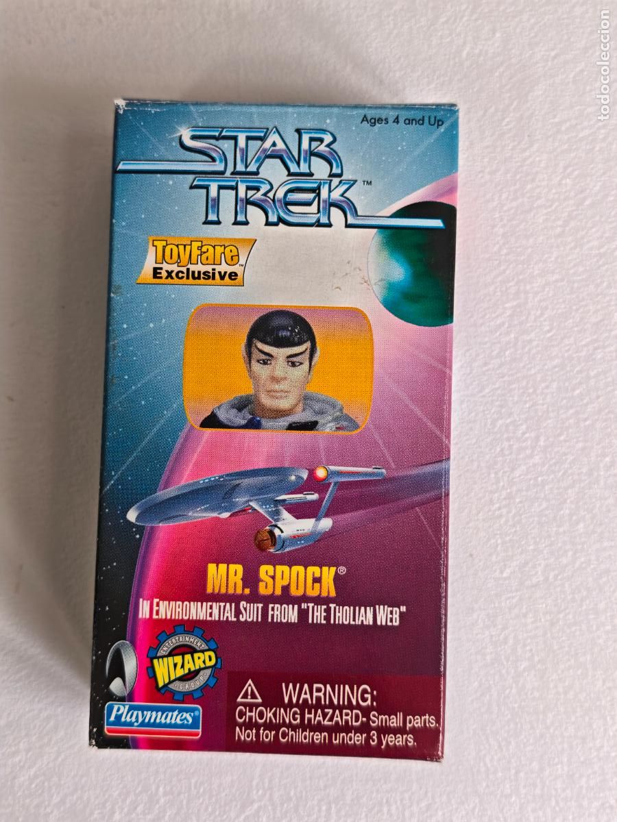 Figuras de a&ccedil;&atilde;o: Figura Star Trek Mr Spock Environmental Suit Tholian Web ToyFare Exclusive Playmates