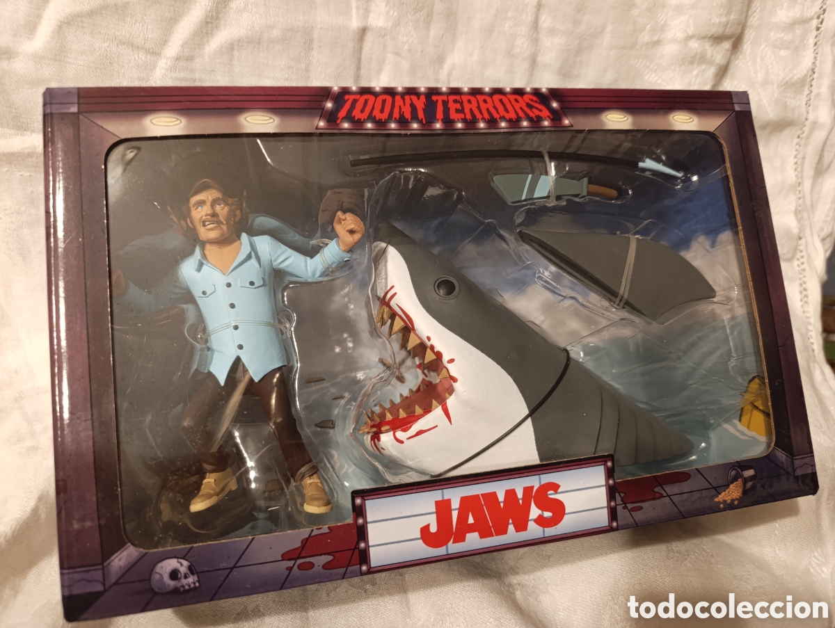 Action Figures: Pack Figuras Jaws Tibur&oacute;n + Quint - NECA Toony Terrors (NUEVO)