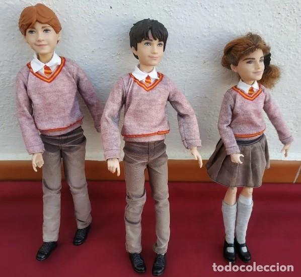 Figuras de acci&oacute;n: TRES MU&Ntilde;ECOS ARTICULADOS LOS PROTAGONISTAS DE LA SERIE HARRY POTTER - MATTEL de 27 cms altura