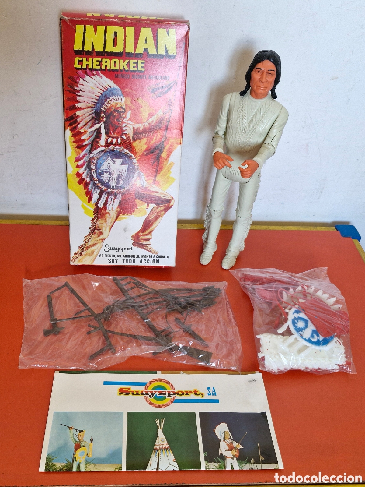 Figuras de acci&oacute;n: INDIO CHEROKEE ARTICULADO.SUAYSPORT 80'S.SIN USO,EN CAJA.CON FALLO.