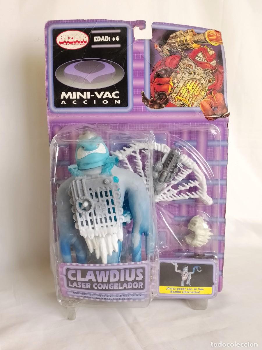 Figuras de acci&oacute;n: MINI-VAC DE BIZAK, CLAWDIUS &rdquo;LASER CONGELADOR&rdquo;. A&Ntilde;OS 90