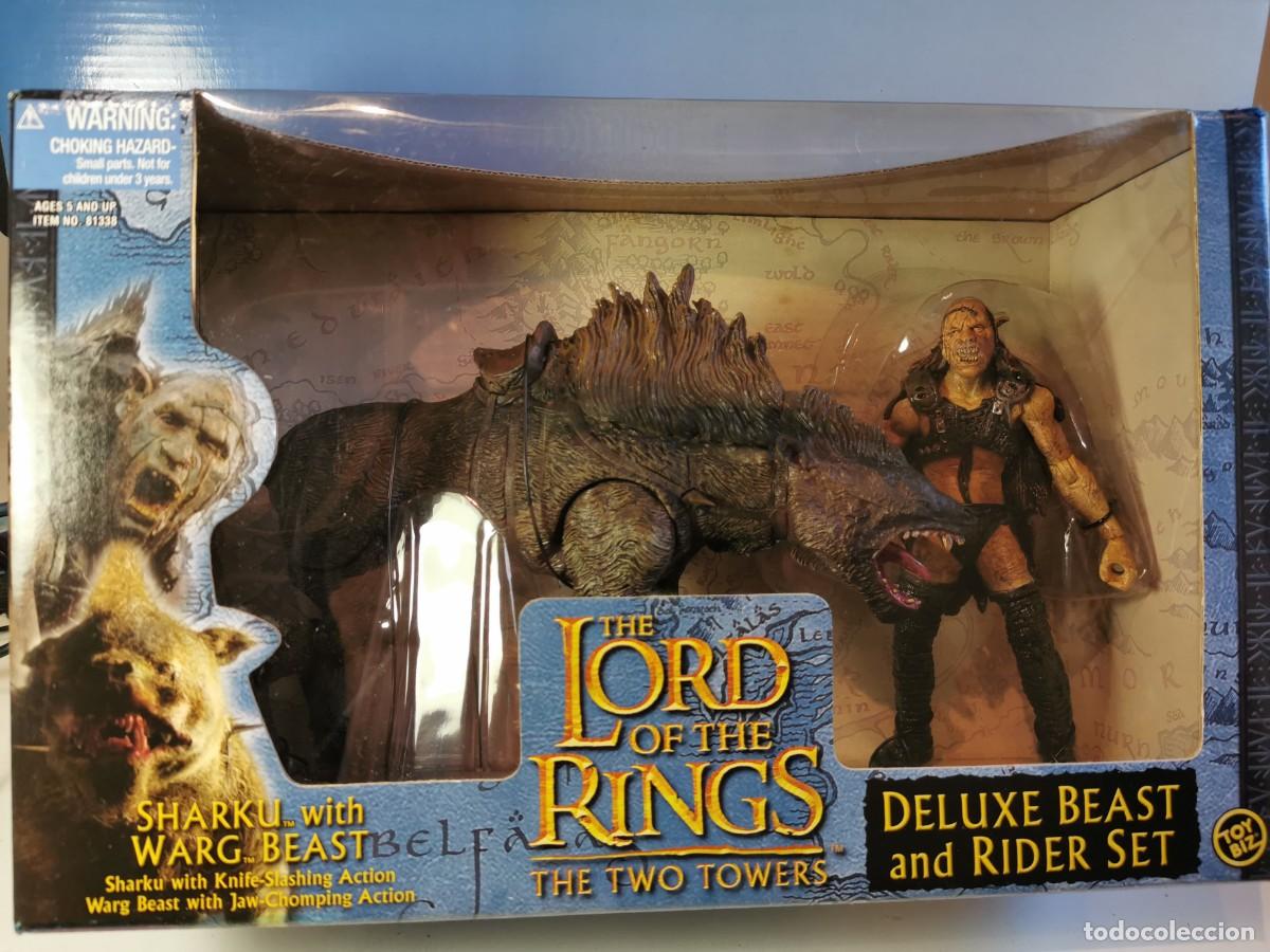 Figuras de acci&oacute;n: EL SE&Ntilde;OR DE LOS ANILLOS - PACK DOBLE - ORCO SHARKU Y WARGO - CAJA NUEVA TOY BIZ