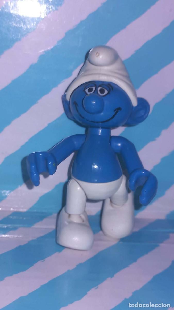 Figuras de acci&oacute;n: Figura articulada Arpitufados, Pitufo, Los Pitufos, The Smurfs, a&ntilde;os 80 - GUAY - Peyo
