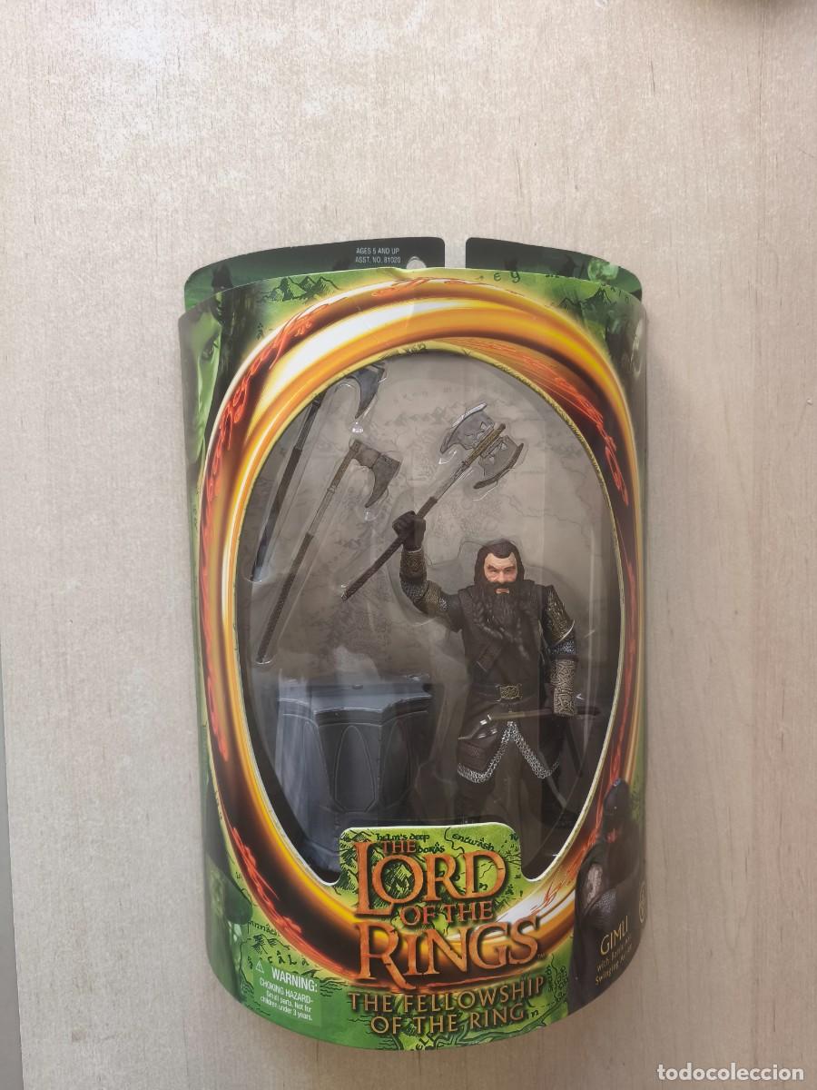Figuras de acci&oacute;n: Figura de acci&oacute;n Gimli, Lord of the Rings, The Fellowship of the Ring, ToyBiz (Marvel) 2001, Battle