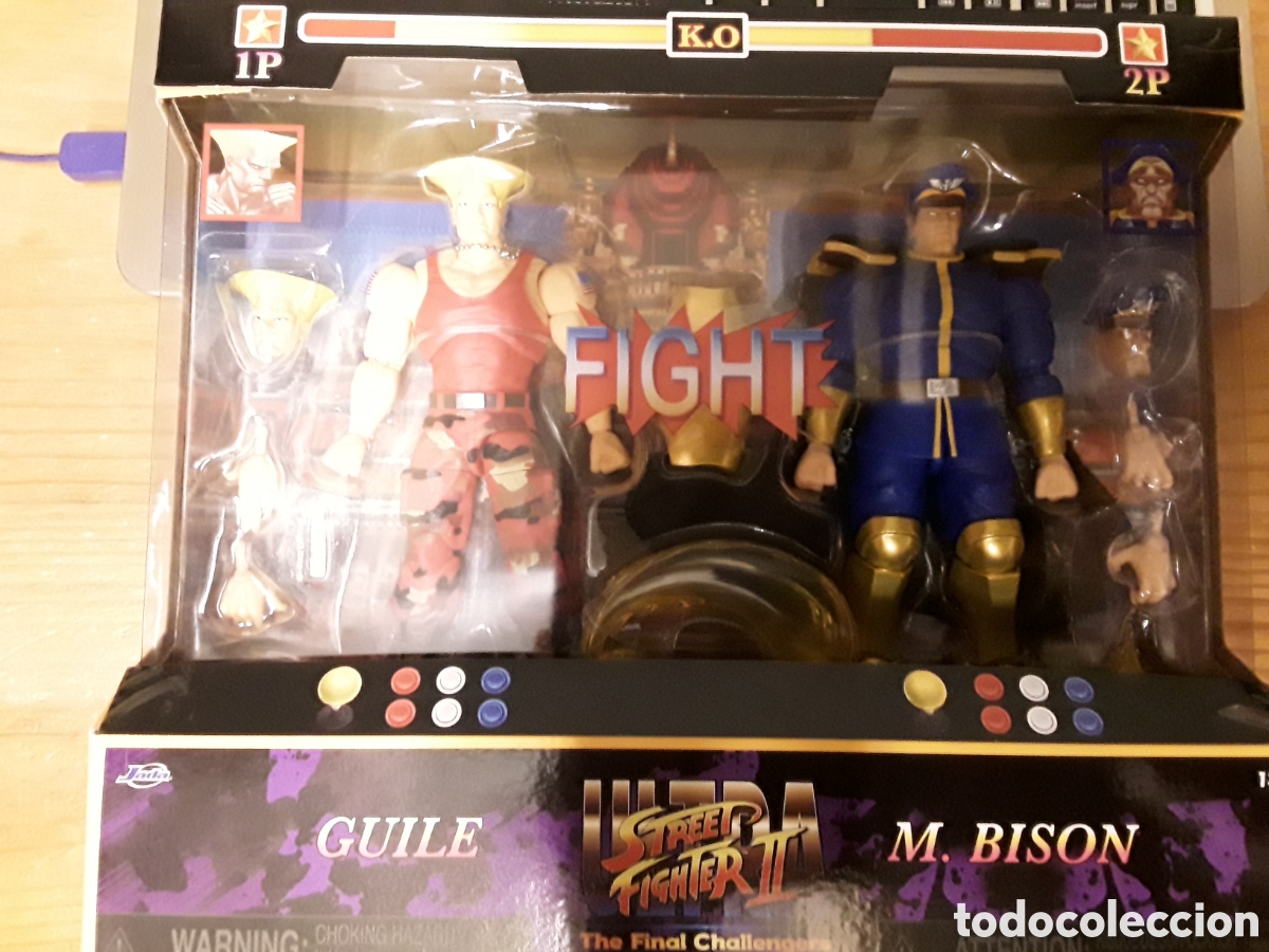 Figuras de acci&oacute;n: Pack 2 Figuras Guile y M. Bison Ultra Street Fighter II The Final Challengers Jada Toys