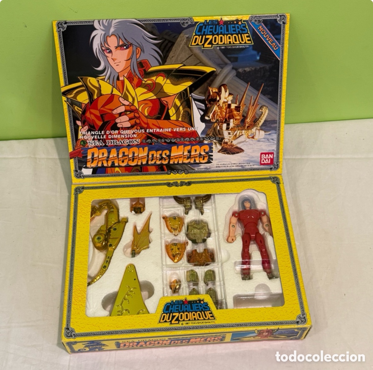 Figuas y mu&ntilde;ecos Caballeros del Zodiaco: Caballeros del Zodiaco DRAG&Oacute;N DE LOS MARES &ndash; Bandai vintage original, completo con caja
