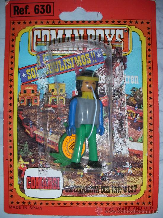 Figuras Coman boys antiguas: ANTIGUO BLISTER COMAN BOYS DE COMANSI INDIO REF. 630 - C-3.2 - Foto 1