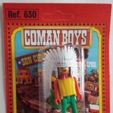 Figuras Coman Boys antiguas: COMAN BOYS JEFE INDIO EN BLISTER ORIGINAL AÑOS 70