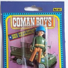 Figuras Coman Boys antiguas: COMAN BOYS SOLDADO CASCOS AZULES EN BLISTER ORIGINAL AÑOS 70