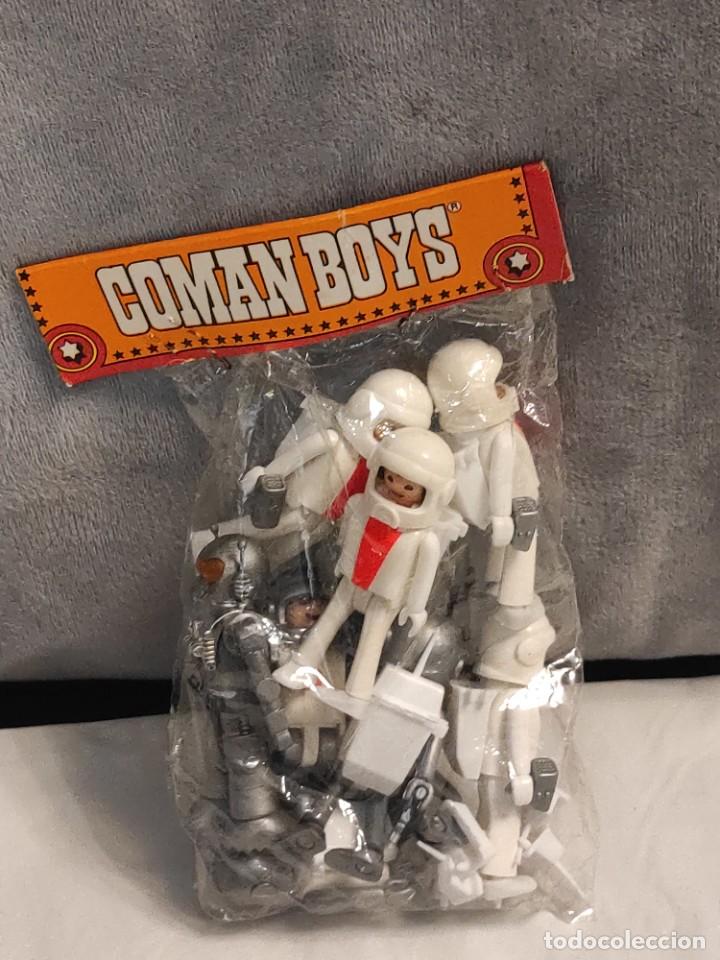Figuras Coman boys antiguas: COMAN BOYS BOLSA ATRONAUTAS Y ROBOTS - Foto 5