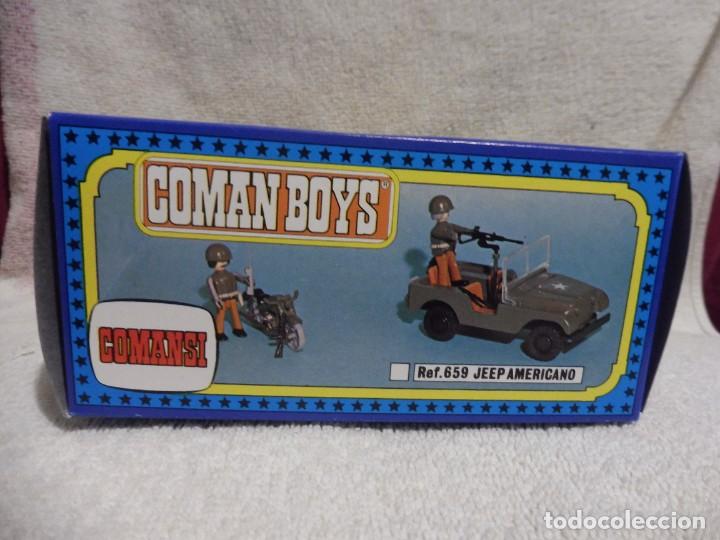 Figuras Coman boys antiguas: Coman boys jeep en caja, Comansi - Foto 12