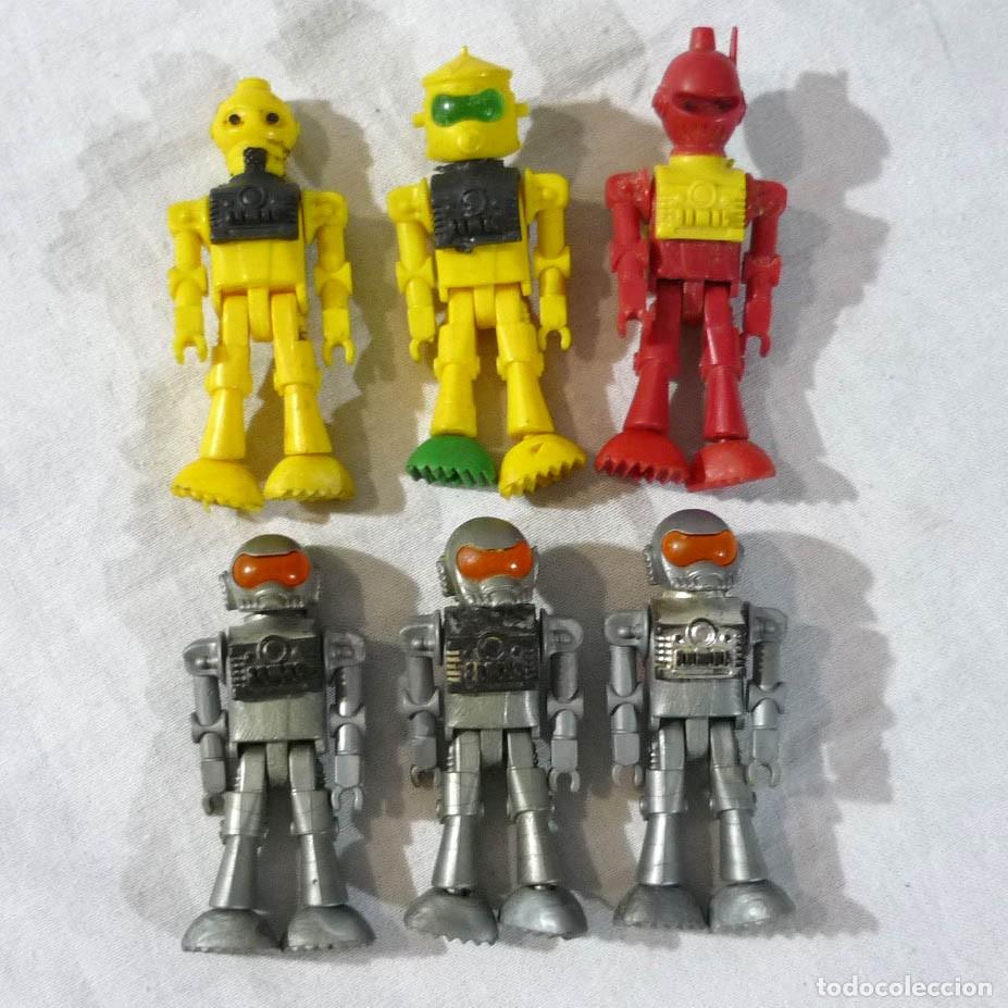 Figuras Coman boys antiguas: 6 robots alien&iacute;genas Coman Boys - Foto 1