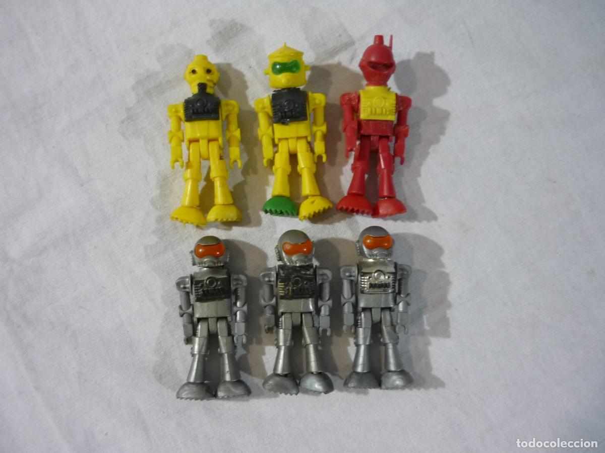 Figuras Coman boys antiguas: 6 robots alien&iacute;genas Coman Boys - Foto 2