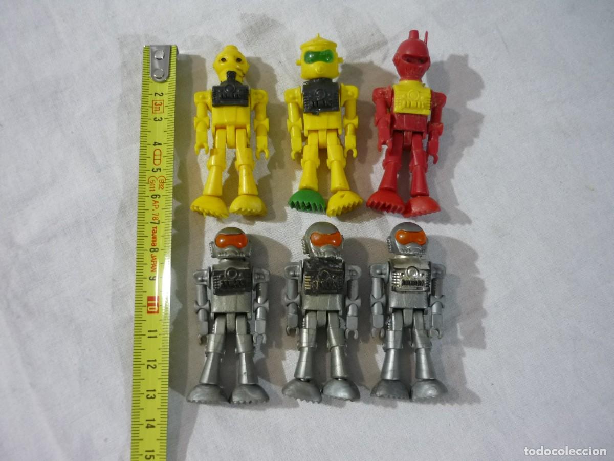 Figuras Coman boys antiguas: 6 robots alien&iacute;genas Coman Boys - Foto 3