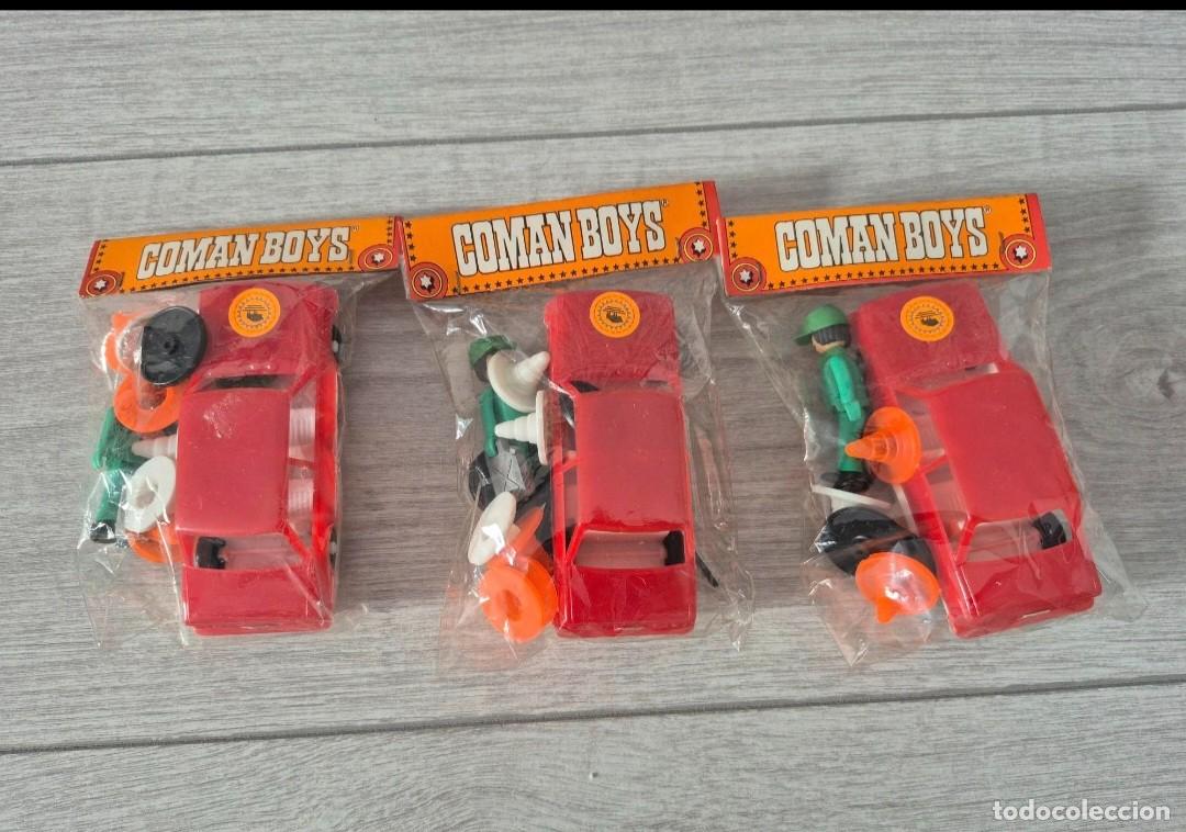 Figuras Coman boys antiguas: LOTE COMANSI COMAN BOYS PACK 3 BOLSAS Gasolinero ESSO + Fiat 128 Rally Novolinea Comanboys