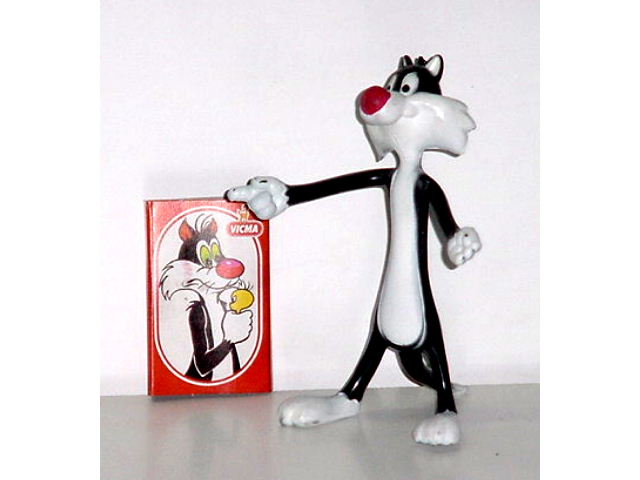 Figurines en Caoutchouc et PVC: ANTIGUO MU&Ntilde;ECO SILVESTRE EL GATO DE GOMA FLEXIBLE CON ALAMBRE