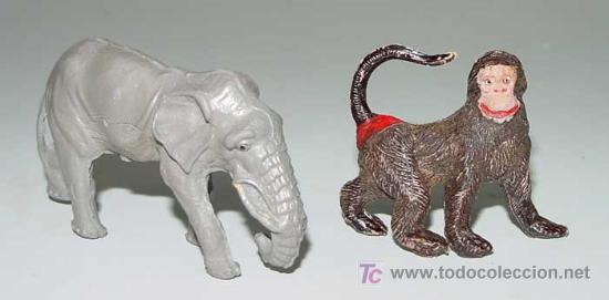 Rubber and PVC Figures: ANTIGUAS FIGURAS DE ANIMALES DE GOMA - TAL COMO SE VE EN LA FOTO - NO SE LA MARCA