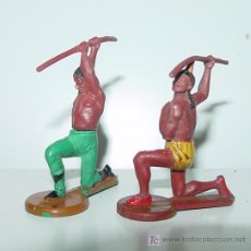 Figuras de Goma y PVC: DOS INDIOS DE GOMA - NO SE LA MARCA, CADA UNO MIDE 6 CMS.