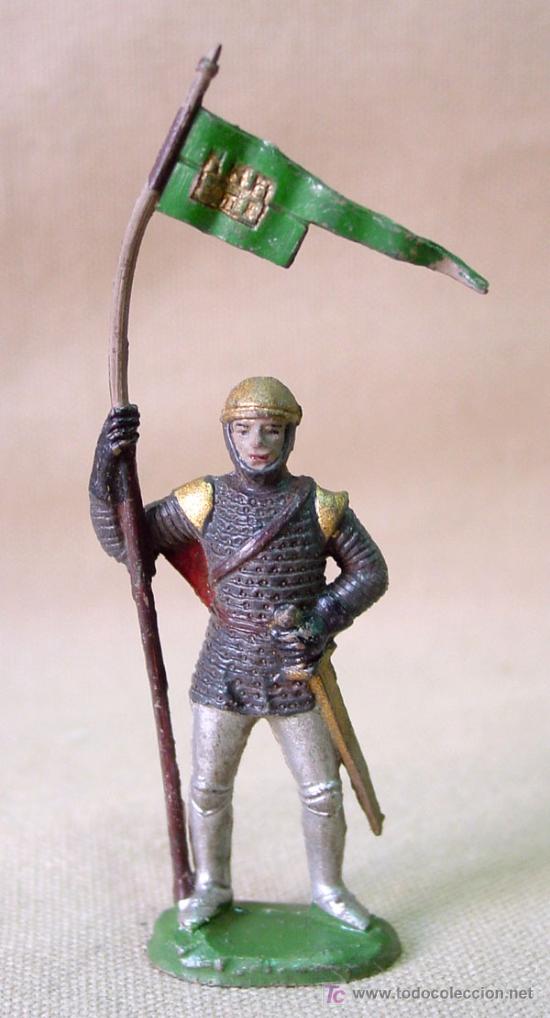 Figurines en Caoutchouc et PVC: FIGURA MEDIEVAL REAMSA GOMA ESTANDARTE N&ordm; 132 1950s