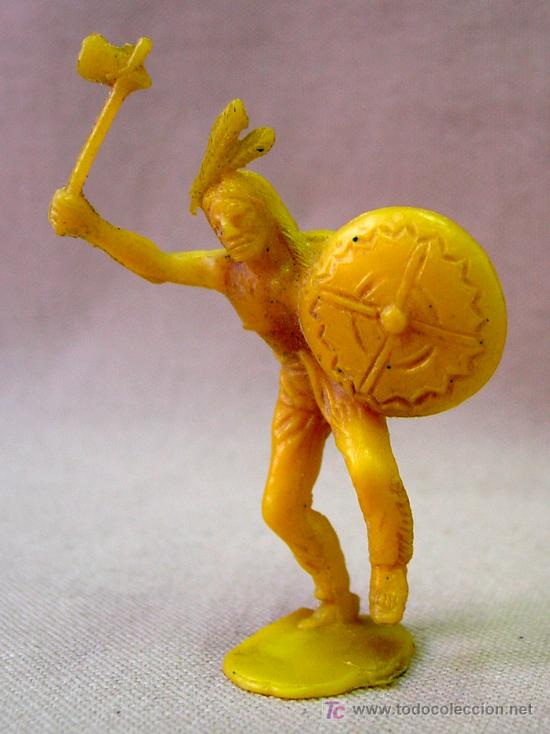 Rubber and PVC Figures: FIGURA EN PLASTICO INDIO INDIAN A&Ntilde;OS 60s
