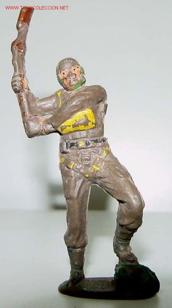 Gummi- und PVC-Figuren: ANTIGUO SOLDADO DE GOMA PARACAIDISTA